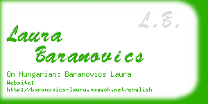 laura baranovics business card